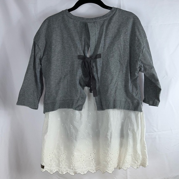 Matilda Jane Top In The Clouds Eyelet Tie Back Half Sleeve Pullover Crewneck - Picture 5 of 14